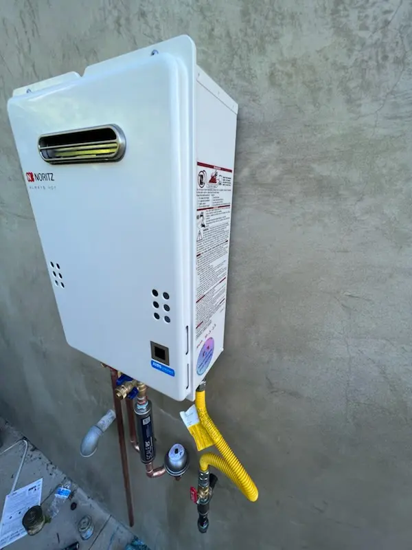 Tankless water heater installation for Foxwood Village homes